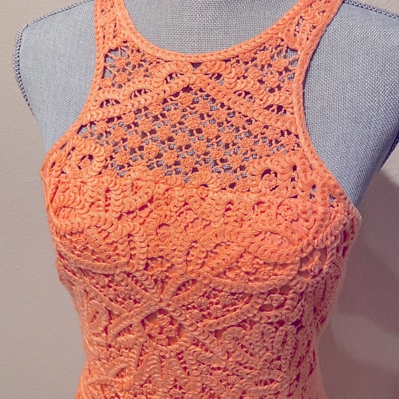 Lilly Pulitzer Orange Sheath Halter Mini Dress - Picture 3 of 8